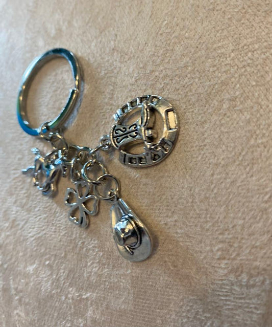 Novelty Keychain With Horse Racing Accessories